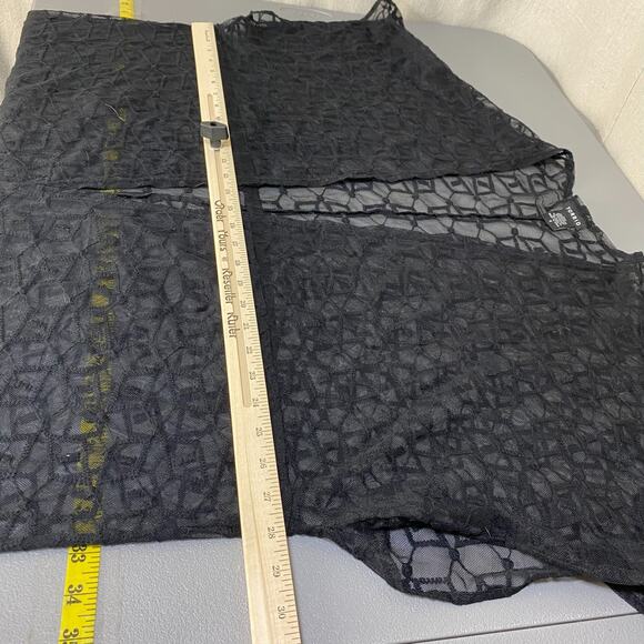 Torrid Womens Black Sheer Mesh Open Cardigan Size 0 Large Whimsigoth Witchy Goth - Picture 7 of 9